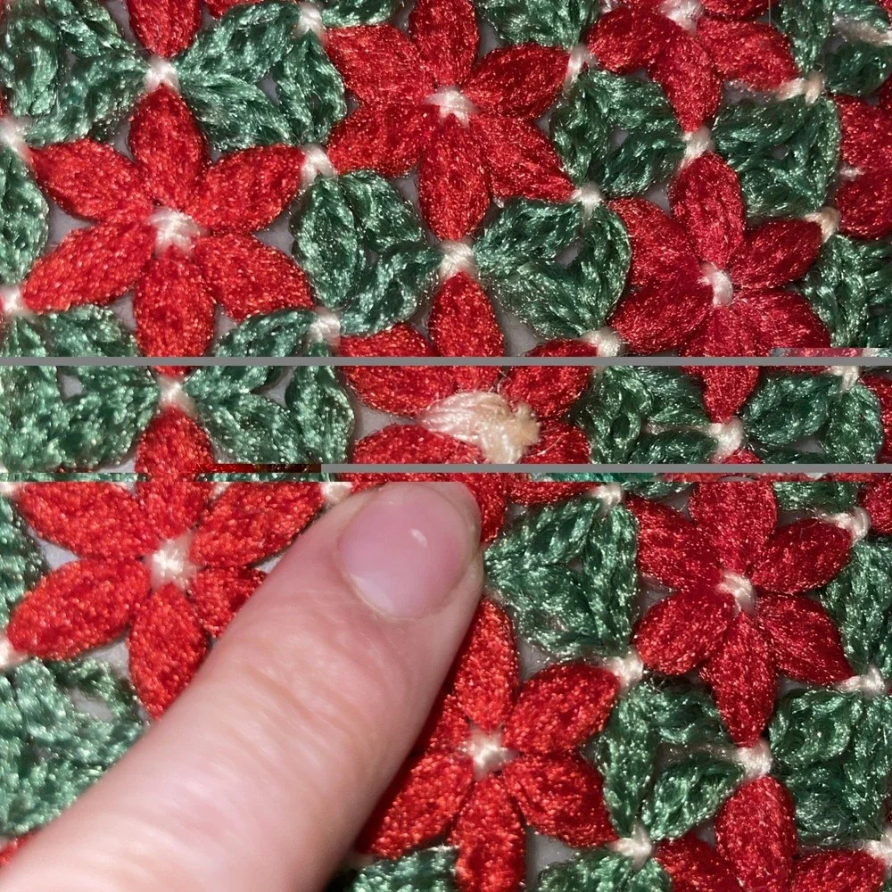 Matching Christmas Placemats Lap Loom | Poinsetta 17